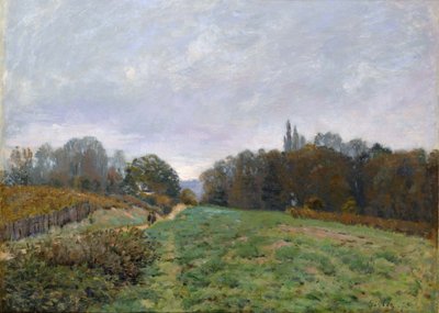 Paisaje en Louveciennes, 1873 de Alfred Sisley