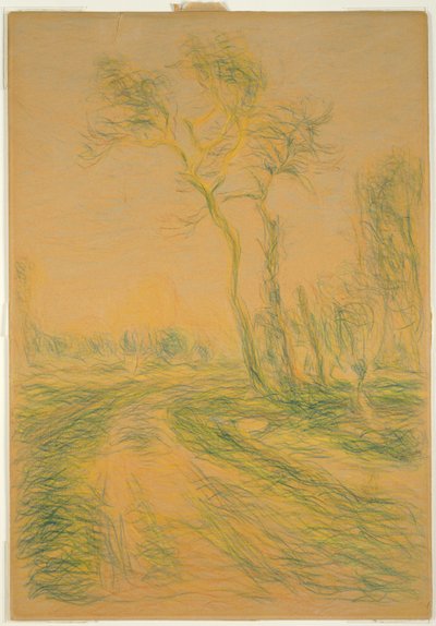Paisaje con árboles de Alfred Sisley