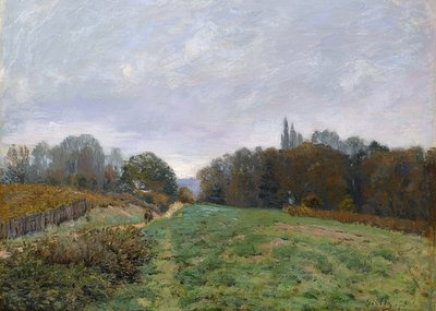 Paisaje cerca de Louveciennes. 1873 de Alfred Sisley