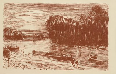 El Loing cerca de St. Mammès de Alfred Sisley