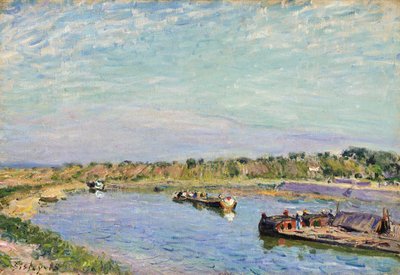 El puerto de Saint Mammes, la mañana de Alfred Sisley