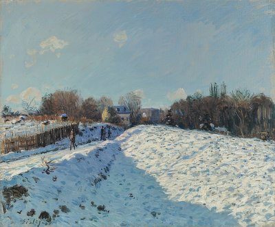 Louveciennes en la nieve de Alfred Sisley