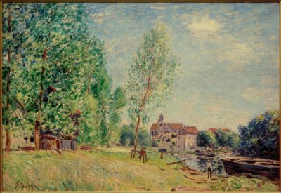 Moret - el astillero en Matrat de Alfred Sisley