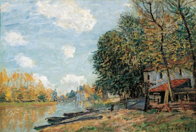 Moret: Las orillas del río Loing, 1877 de Alfred Sisley