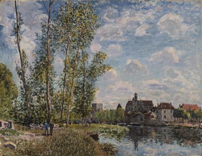Moret, Vista del Loing, Tarde de mayo de Alfred Sisley