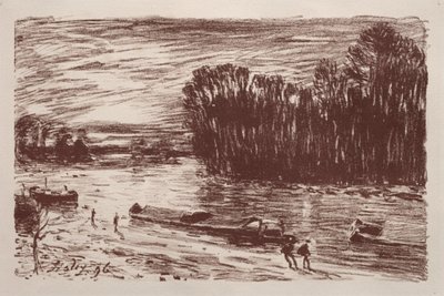 En las orillas del Loing de Alfred Sisley