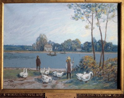 En el borde del Loing de Alfred Sisley