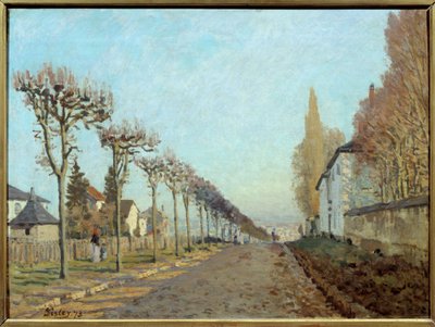 Camino a la máquina, Louveciennes de Alfred Sisley