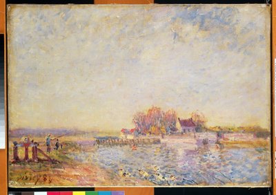 Escena de río con patos de Alfred Sisley