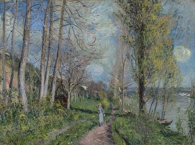 Orillas del Sena en By de Alfred Sisley
