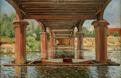 Bajo el puente de Hampton Court de Alfred Sisley