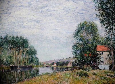 Las orillas del Loing en Moret de Alfred Sisley