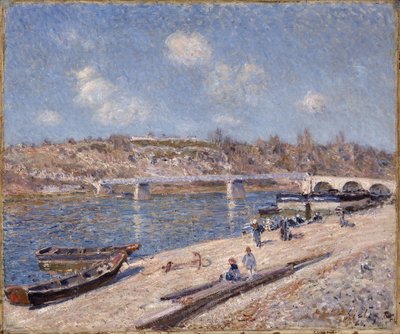 La playa de Saint-Mammès de Alfred Sisley