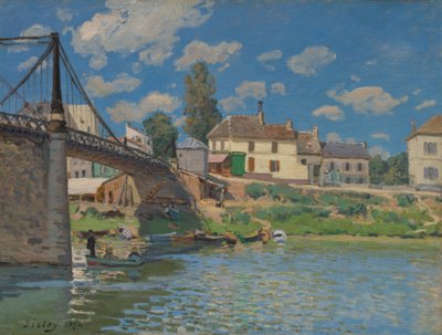 El puente en Villeneuve-la-Garenne de Alfred Sisley