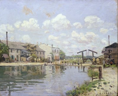 El canal Saint-Martin, París de Alfred Sisley