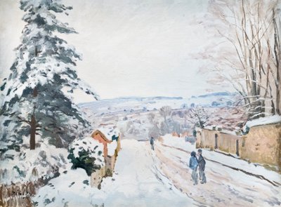 El camino de Coeur Volant a Louveciennes, c. 1872 (óleo sobre lienzo) de Alfred Sisley