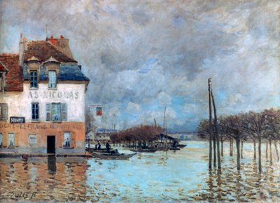La inundación en Port-Marly, 1876 de Alfred Sisley