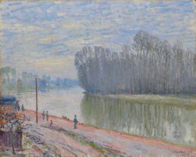 El Canal de Loing, Mañana, 1896 de Alfred Sisley