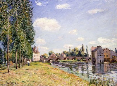El puente de Moret en verano, 1888 de Alfred Sisley