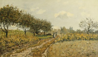 El camino en el campo, 1876 de Alfred Sisley