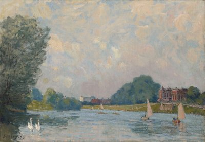 El Támesis en Hampton Court, 1874 de Alfred Sisley