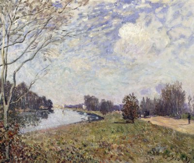 El Támesis en Hampton Court, East Molesey, 1874 de Alfred Sisley
