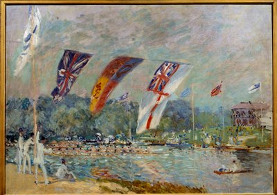 Las regatas en Molesey de Alfred Sisley