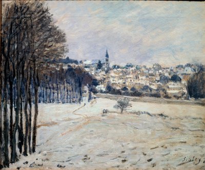 La nieve en Marly de Alfred Sisley
