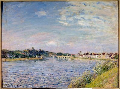 Vista de Mammes en el Loing Pintura de Alfred Sisley (1839-1899) 1886 de Alfred Sisley