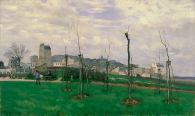Vista de Montmartre desde la Cité des Fleurs, 1869 de Alfred Sisley