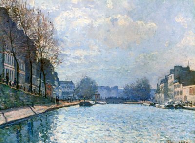 Vista del Canal Saint-Martin, París, 1870 de Alfred Sisley