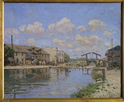 Vista del Canal St. Martin, París ... (óleo sobre lienzo) de Alfred Sisley