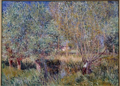 Sauces en las orillas del río Orvanne. Pintura de Alfred Sisley (1839 - 1899) de Alfred Sisley