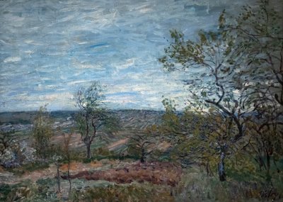 Día ventoso en Veneux de Alfred Sisley