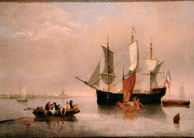 Escena costera holandesa de Alfred Stannard