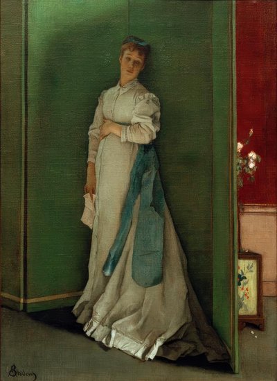 A.Stevens, Consternado de Alfred Emile Stevens