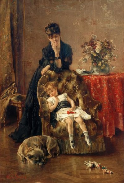 El niño dormido de Alfred Emile Stevens