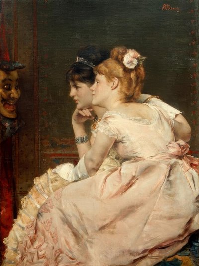 A.Stevens, La máscara japonesa de Alfred Emile Stevens