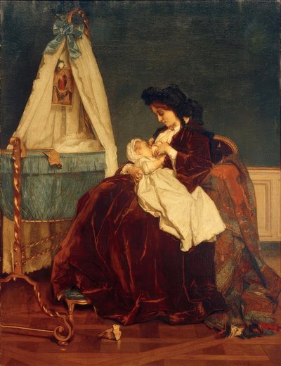 Alfred Stevens, La esposa del artista y su hijo Léopold de Alfred Emile Stevens