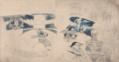 Diseños para techos e interiores de Alfred Emile Stevens