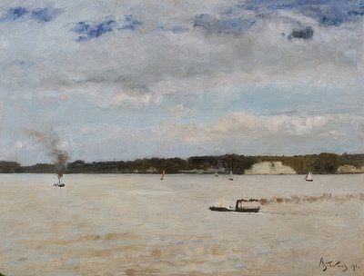La bahía de Honfleur. 1891 de Alfred Emile Stevens