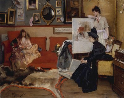 En el estudio, 1888 de Alfred Emile Stevens