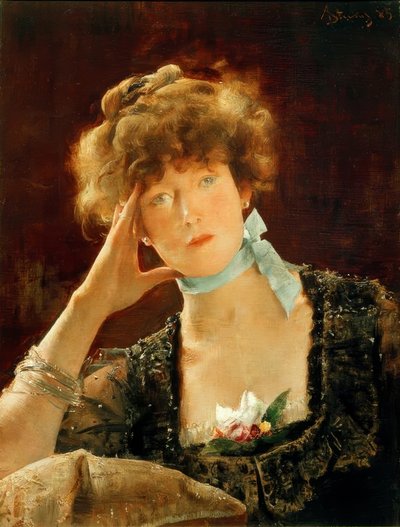 Sarah Bernhardt / Pintura de Alfred Stevens de Alfred Emile Stevens