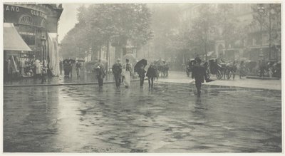 Un día lluvioso en el bulevar, París, 1894, impreso c. 1897 de Alfred Stieglitz