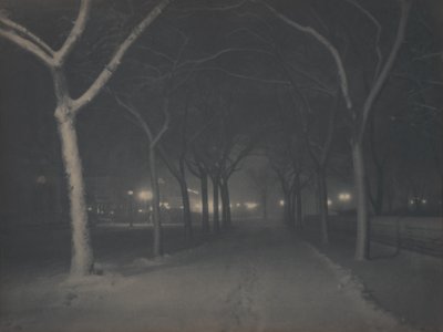 Una noche helada de Alfred Stieglitz