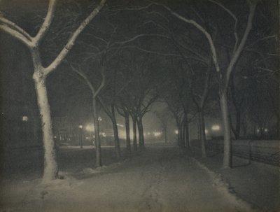 Una noche helada, Nueva York de Alfred Stieglitz