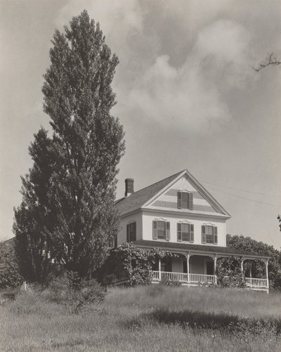 Casa en la colina, Lake George de Alfred Stieglitz