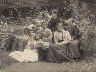 Mamá, la tía Rosa, Selma, Ag, Emmy, Ralph Bernheim, Hans Wetzler y Minnie Wetzler, Lake George de Alfred Stieglitz