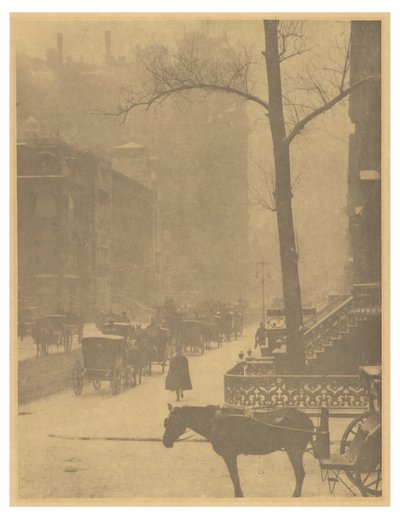 [La calle - Diseño de un cartel] de Alfred Stieglitz