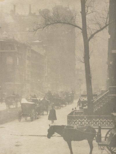 La calle, diseño para un cartel (fotograbado) de Alfred Stieglitz